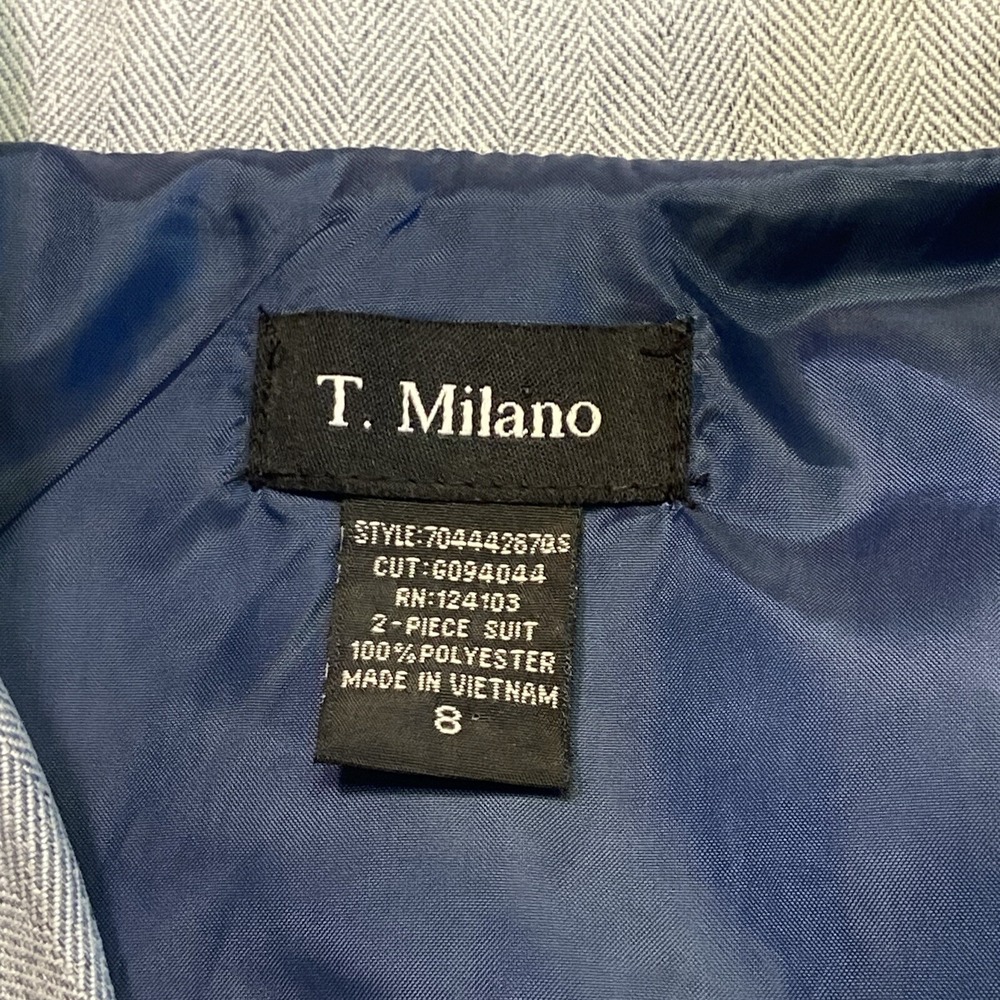 NEW T. MILANO - WOMEN'S Sz 8 GRAY 3/4 SLEEVE BLAZER SUIT JACKET - Picture 4 of 10